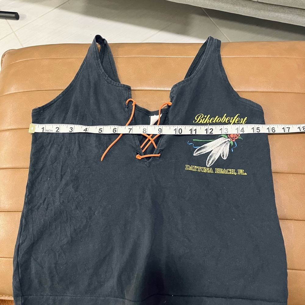 Vintage Harley-Davidson 90’s Biketoberfest Daytona Beach Tank with Suede Lacing - Picture 5 of 6